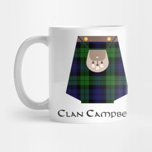 Scottish Clan Campbell Tartan Kilt Highlands Mug